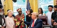 Trump com delegação nigeriana no Salão Oval em 2019  Foto: ANSA / Ansa - Brasil