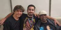 Lô Borges ao lado de Augusto e Milton Nascimento Foto: Reprodução/augustoknascimento/Instagram