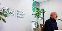 Lula participa de coletiva de imprensa em Belém, a dois dias do início da Cúpula dos Líderes da COP30. (04/11/2025)  Foto: REUTERS - Anderson Coelho / RFI