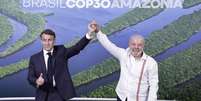 Macron e Lula se reúnem em Belém, no Pará  Foto: ANSA / Ansa - Brasil