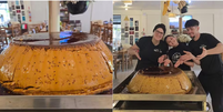 Pudim gigante viralizou nas redes sociais  Foto: Reprodução/ Instagram