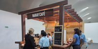 Quiosque do Nanay Café, administrado pela empresária, Nayana Lima, na Blue Zone da COP30  Foto: Mariana Castro/Terra