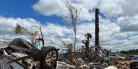 Tornado causa destruição e deixa 7 mortos em Rio Bonito do Iguaçu, no Paraná. Foto: Rubens Anater/Estadão Foto: Rubens Anater/Estadão / Estadão