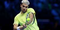 Alcaraz em ação no ATP Finals Foto: ( Getty Images) / Sportbuzz