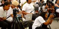 Alunos da Escola Popular de Comunicação Crítica, realizado no Observatório de Favelas, no Rio de Janeiro. Foto: Acervo Observatório