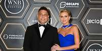 Ronaldo e Celina Locks no evento beneficente em prol da Fundação Fenômenos  Foto: Msb e Van Campos/AgNews
