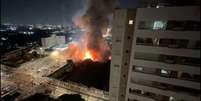 Uma explosão seguida de um incêndio foi registrada na quinta-feira, 13, no Tatuapé, na zona leste de São Paulo.  Foto: Reprodução/TV Globo / Estadão
