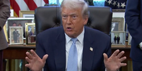 "Sou totalmente a favor", disse Trump sobre pedidos para divulgar arquivos de Epstein  Foto: BBC News Brasil
