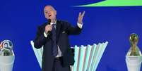  Foto: Reprodução / Youtube FIFA - Legenda: Presidente da Fifa, Gianni Infantino, durante sorteio em Zurique / Jogada10
