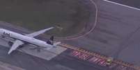 Vista de pista do Aeroporto de Congonhas.  Foto: Reprodução/TV Globo / Estadão
