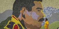 Rosto de Maduro ilustra mural em Caracas  Foto: ANSA / Ansa - Brasil
