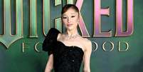 Ariana Grande na na premi&egrave;re europeia de 'Wicked: Parte 2'  Foto: Mike Marsland/WireImage/GettyImages / Rolling Stone Brasil