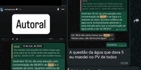 Mensagem de Edcley em grupo de monitoria  Foto: Reprodução/TV Globo