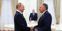 Steve Witkoff durante encontro com Vladimir Putin em agosto de 2025  Foto: ANSA / Ansa - Brasil