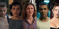 Millie Bobby Brown antes e depois: veja a transformação da atriz da primeira à quinta temporada de 'Stranger Things'.  Foto: Divulgação, Netflix / Purepeople