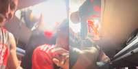 Flamenguistas 'invadem' ônibus dos jogadores  Foto: Reprodução/Instagram/Juninho