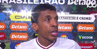 Luiz Gustavo, meia do São Paulo, desabafa após goleada histórica do Flu: 'Está na hora de colocar as caras'  Foto: Reprodução/Sportv