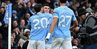 Momento do gol marcado por Gvardiol na vitória do Manchester City sobre o Leeds - Foto: Shaun Botterill/Getty Images / Jogada10