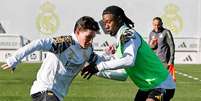 Foto: Divulgação - Legenda: Jogadores do Real Madrid durante treinamento da equipe / Jogada10