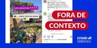 Vídeo de ato pela anistia de Jair Bolsonaro circula fora de contexto Foto: Reprodução/Instagram / Estadão