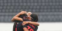 Jogadoras das Bragantinas. Foto: Fernando Roberto/Red Bull Bragantino / Esporte News Mundo