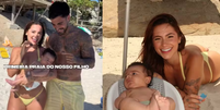 Fofura! Nathalia Valente e Yuri Lima levam o filho para a praia pela primeira vez / Reprodução: Instagram  Foto: Mais Novela