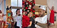 Árvores de Natal dos famosos 2025: confira 26 decorações das celebridades que você pode copiar ainda em dezembro.  Foto: Reprodução/Instagram, @brunabiancardi @virginia @larissamanoela @sabrinasato @ahickmann / Purepeople