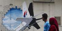 Mural sobre o voo MH370 em Kuala Lumpur, na Malásia  Foto: ANSA / Ansa - Brasil