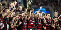 Elenco do Flamengo celebra título do Campeonato Brasileiro  Foto: AFFONSO ANDRADE/AGÊNCIA F8/ESTADÃO CONTEÚDO