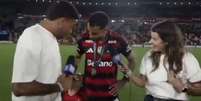 Filho de Danilo, João, disse torcer para o Fluminense em entrevista Foto: Reprodução/GeTV