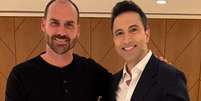 Eduardo Bolsonaro e Eli David  Foto: Reprodução | X