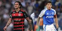 Pedro, do Flamengo, e Lucas Romero, do Cruzeiro  Foto: Divulga&ccedil;&atilde;o/ Montagem Terra
