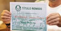 Título de sócio remido foi concedido pelo Palmeiras a Abel Ferreira Foto: TV Palmeiras/Reprodução / Estadão