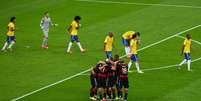 Seleção da Alemanha comemora um dos gols do 7 a 1 sobre o Brasil na Copa do Mundo de 2014 Foto: Jamie McDonald/Getty Images / Esporte News Mundo