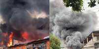 Inc&ecirc;ndio ocorreu em uma loja de flores artificiais, na Mooca (SP)  Foto: Divulga&ccedil;&atilde;o/Corpo de Bombeiros