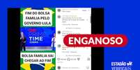 Publica&ccedil;&atilde;o engana ao alegar que Bolsa Fam&iacute;lia chegou ao 'fim' Foto: Reprodu&ccedil;&atilde;o/Redes Sociais / Estad&atilde;o