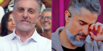 Muito antes de ser substituto de Luciano Huck na Globo, Marcos Mion ganhou alfinetada do apresentador na web: 'Me soa familiar...'.  Foto: Reprodução, TV Globo / Purepeople
