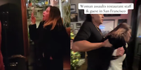 Casal agride funcion&aacute;rios de restaurante em San Francisco e v&iacute;deo viraliza  Foto: Reprodu&ccedil;&atilde;o/TikTok