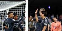 Mbapp&eacute; marcou duas vezes na vit&oacute;ria do Real Madrid - Foto: Florencia Tan Jun/Getty Images / Jogada10