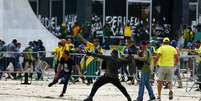 Ataque &agrave; Pra&ccedil;a dos Tr&ecirc;s Poderes, 8 de janeiro de 2023  Foto: Marcelo Camargo/Ag&ecirc;ncia Brasil / Estad&atilde;o