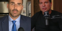 Montagem com Eduardo Bolsonaro (&agrave; esquerda) e Alexandre Ramagem (&agrave; direita)  Foto: Reprodu&ccedil;&atilde;o/Youtube