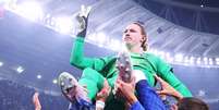 Matvey Safonov, goleiro do PSG e her&oacute;i do t&iacute;tulo mundial contra o Flamengo  Foto: Reprodu&ccedil;&atilde;o/Instagram/psg