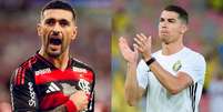 Arrascaeta e Cristiano Ronaldo   Foto: Divulga&ccedil;&atilde;o/Flamengo/Reprodu&ccedil;&atilde;o/@cristiano