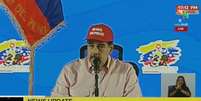 Maduro usa bon&eacute; com os dizeres: No War, Yes Peace.  Foto: Reprodu&ccedil;&atilde;o/TeleSur / Estad&atilde;o