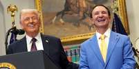 O presidente dos Estados Unidos, Donald Trump, e o governador da Louisiana, Jeff Landry, em mar&ccedil;o deste ano  Foto: Getty Images / BBC News Brasil