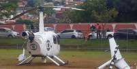 O Globocop danificado após um pouso forçado na capital mineira  Foto: PMMG/Divulgação