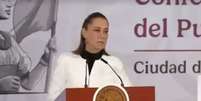 Claudia Sheinbaum fazia a primeira coletiva de imprensa do ano quando ocorreu o terremoto  Foto: Reprodução/Gobierno de México/Youtube