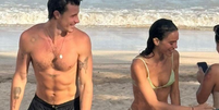 Bruna Marquezine e Shawn Mendes s&atilde;o flagrados curtindo mergulho juntos ap&oacute;s r&eacute;veillon em Alagoas  Foto: Reprodu&ccedil;&atilde;o/Instagram