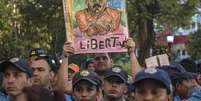 Chavistas pedem a libertação de Maduro em protesto em Caracas  Foto: ANSA / Ansa - Brasil