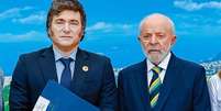 Lula e Milei lado a lado durante o G20.  Foto: Ricardo Stuckert/Ricardo Stuckert/Presidencia da Republica / Estadão